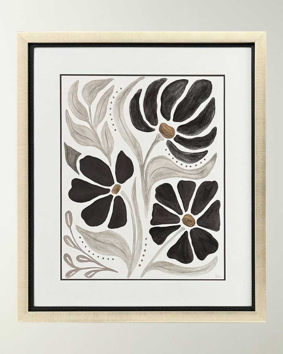 "Modern Petals II" Framed Giclee on Paper